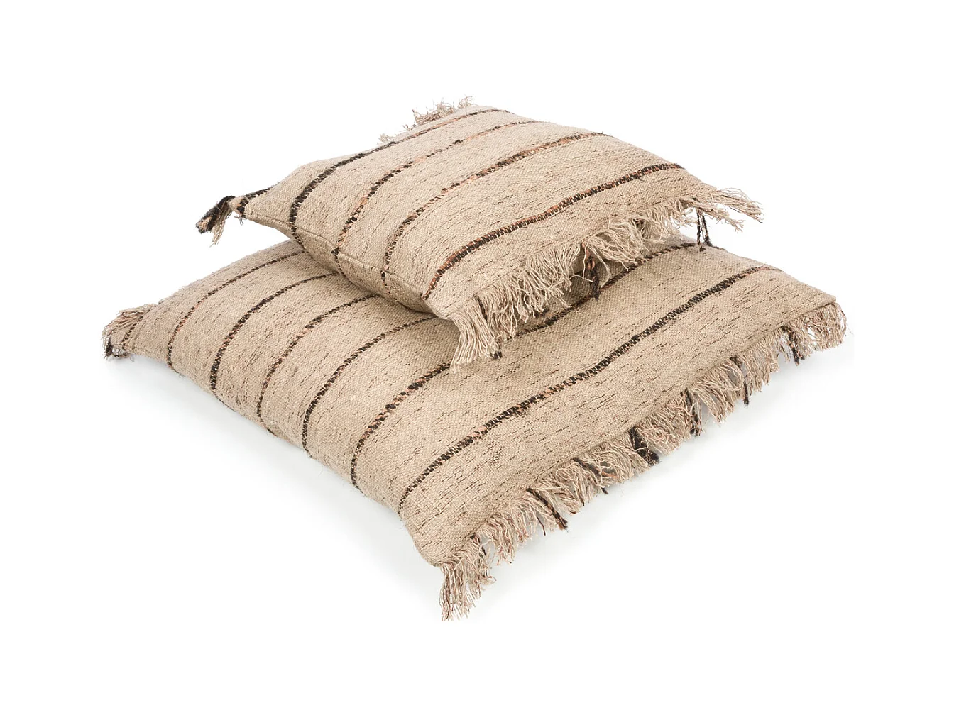 La Housse De Coussin Oh My Gee - Noir Beige - 60x60