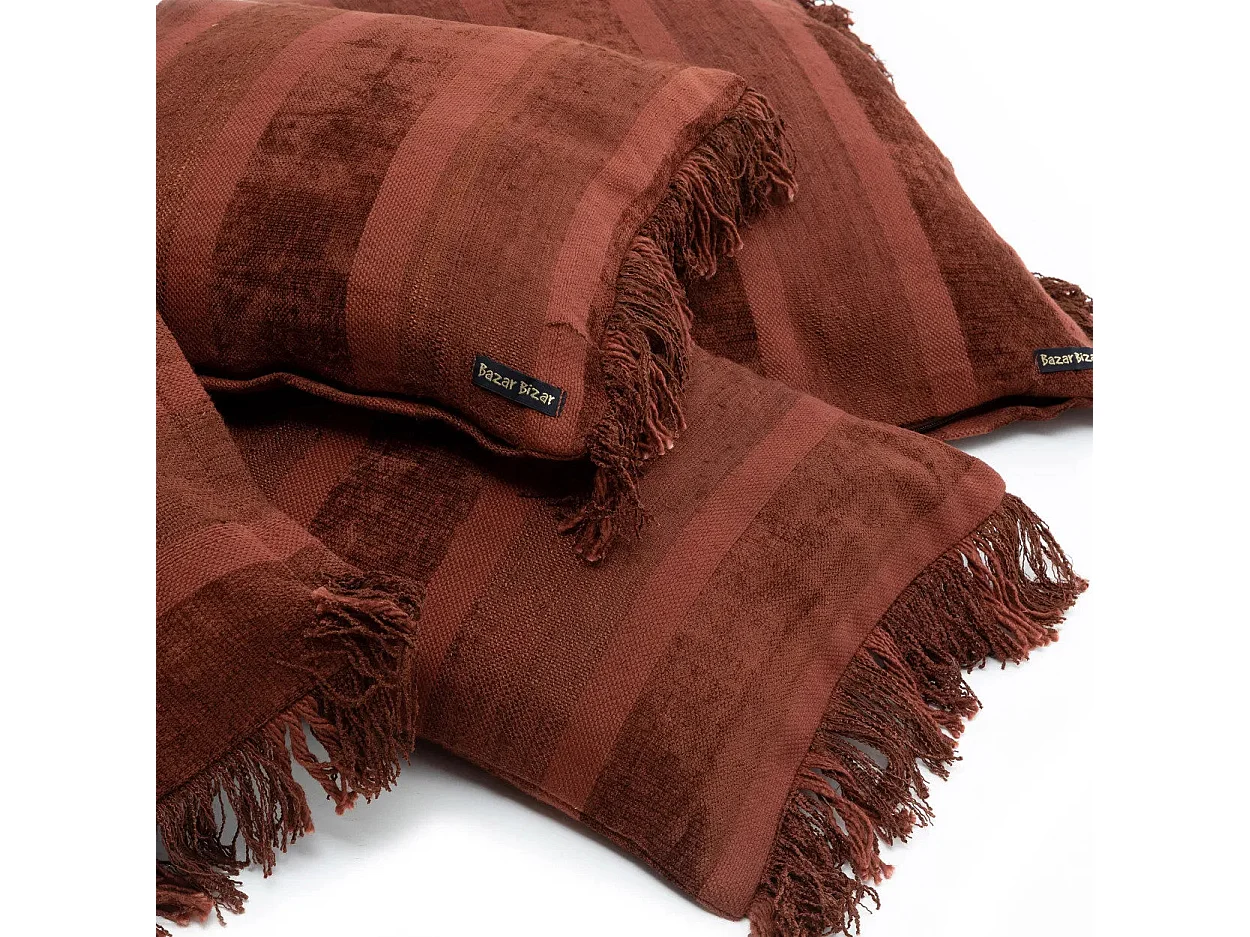 La Housse De Coussin Oh My Gee - Velours Bordeaux - 35x100