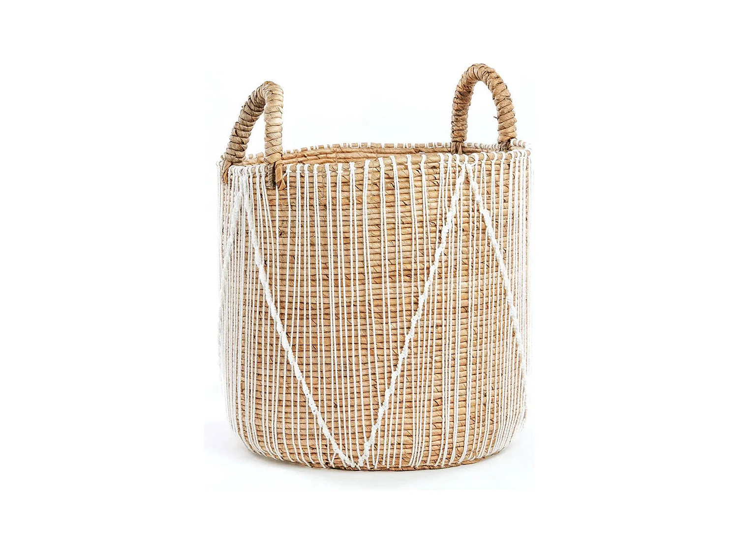 Le Panier en Macramé à Couture Droite - M