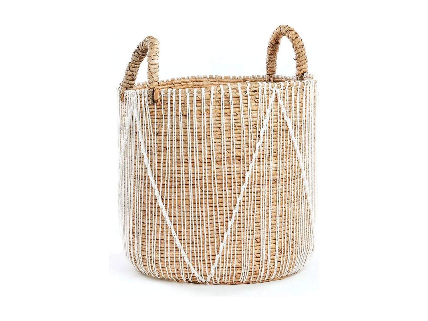 Le Panier en Macramé à Couture Droite - M