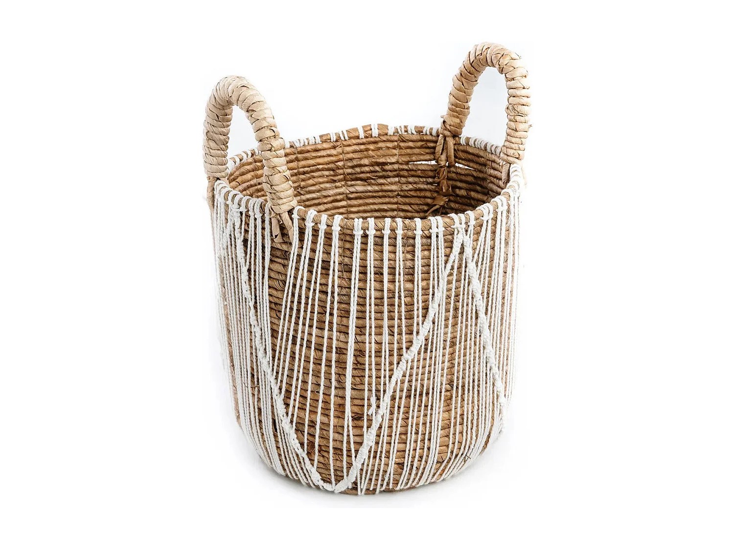 Le Panier en Macramé à Couture Droite - M