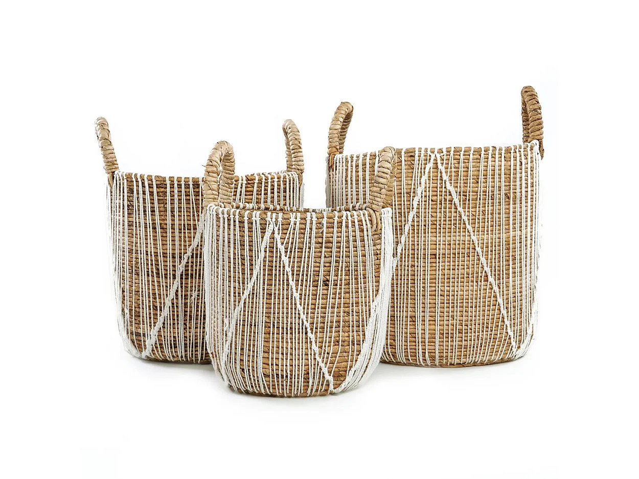 Le Panier Macramé À Couture Droite - M