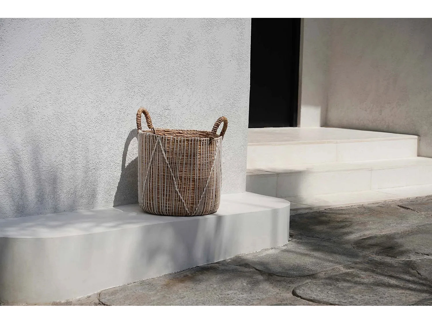 Le Panier Macramé À Couture Droite - M