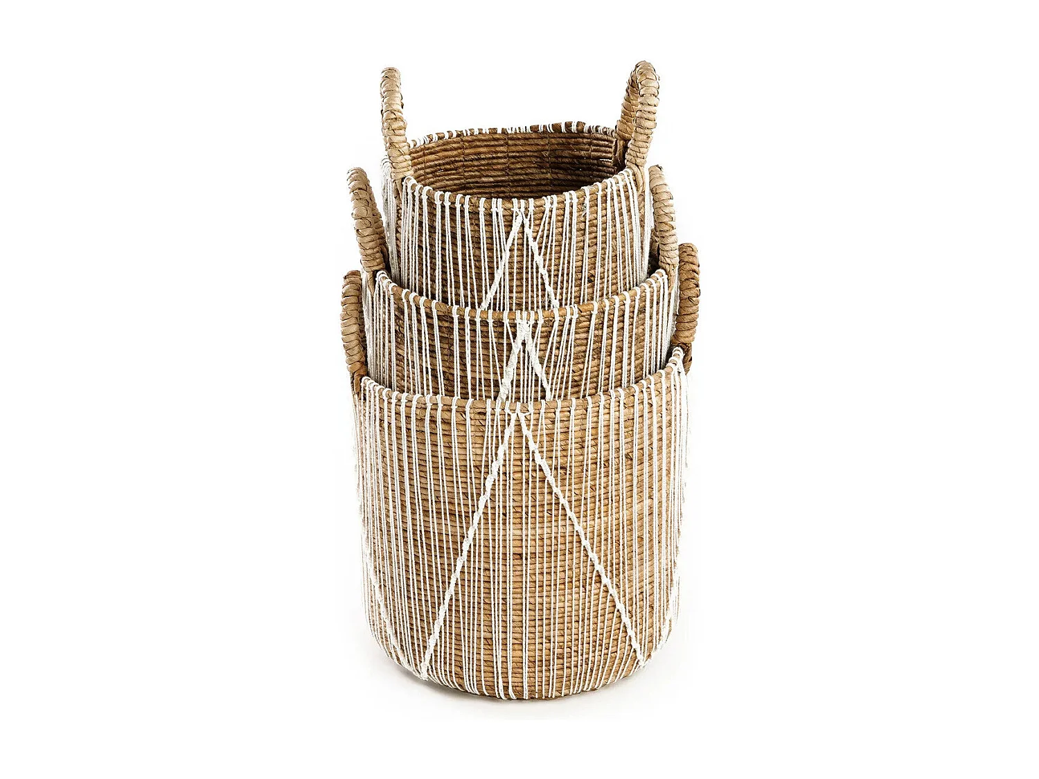 De Rechtgestikte Macramé Mand - S