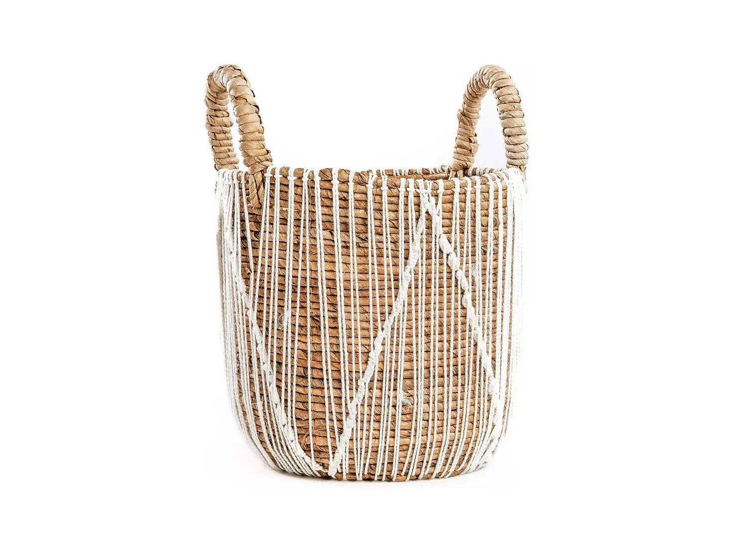 De Rechtgestikte Macramé Mand - S