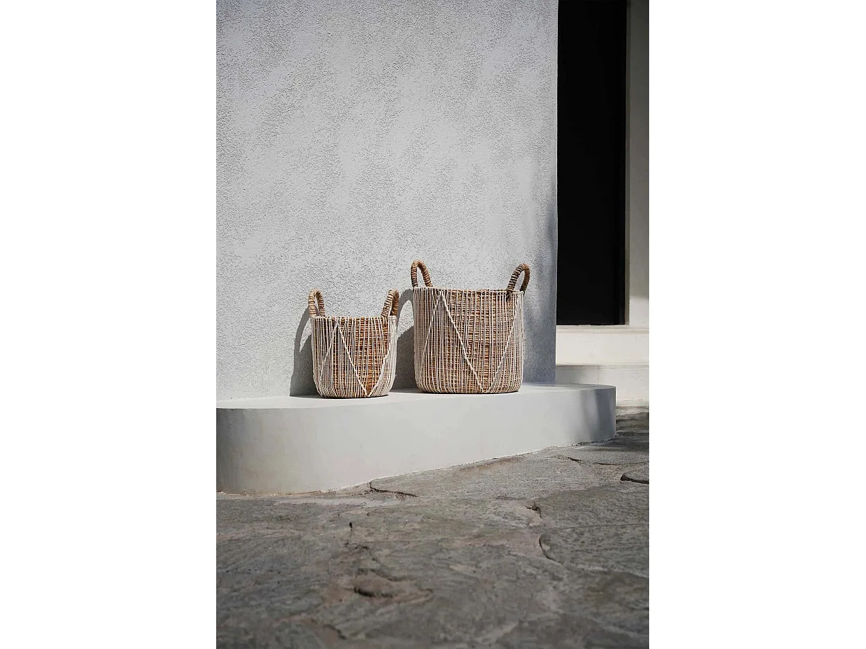 Le Panier en Macramé à Couture Droite - S