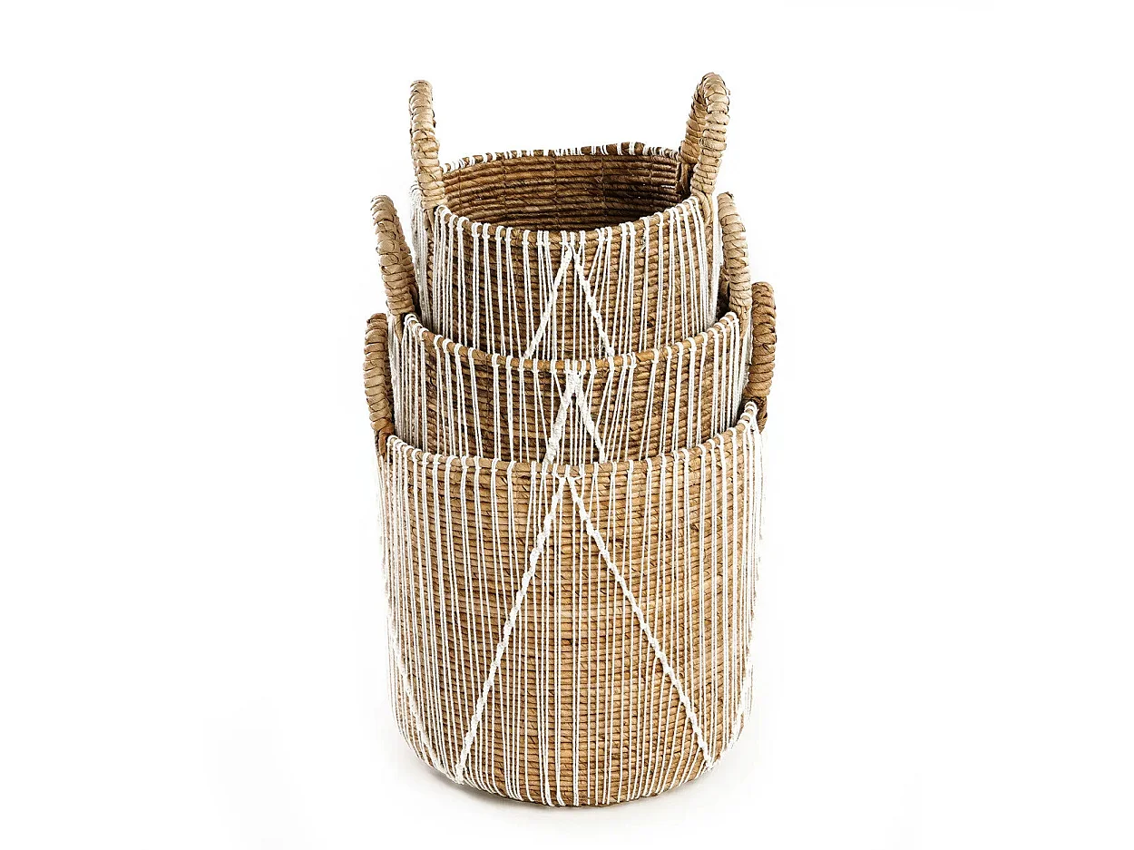 Der Gerade Genähte Makramee-Korb - S