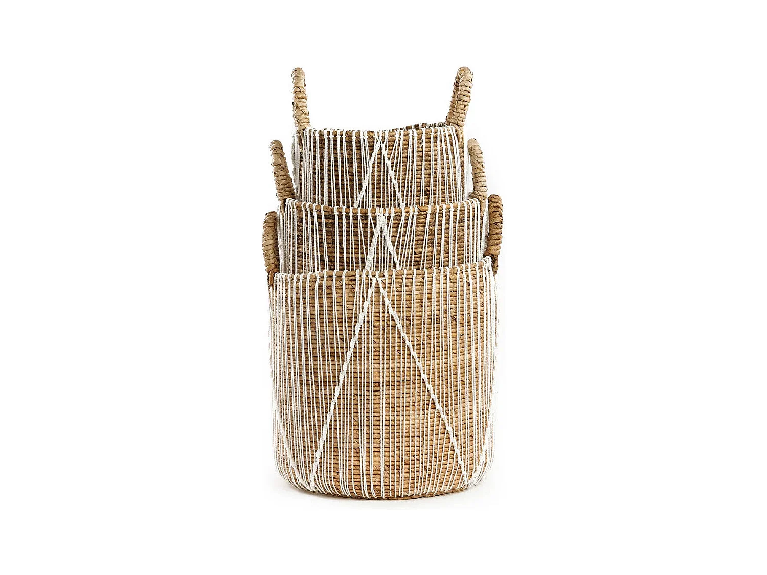 De Rechtgestikte Macramé Mand - L