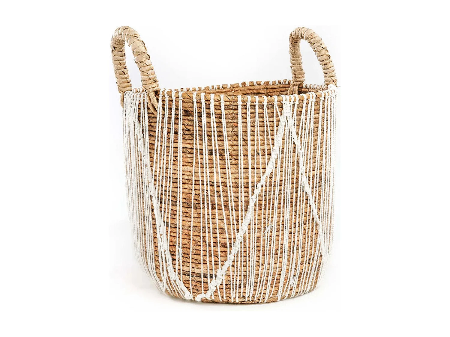 Le Panier Macramé à Couture Droite - L