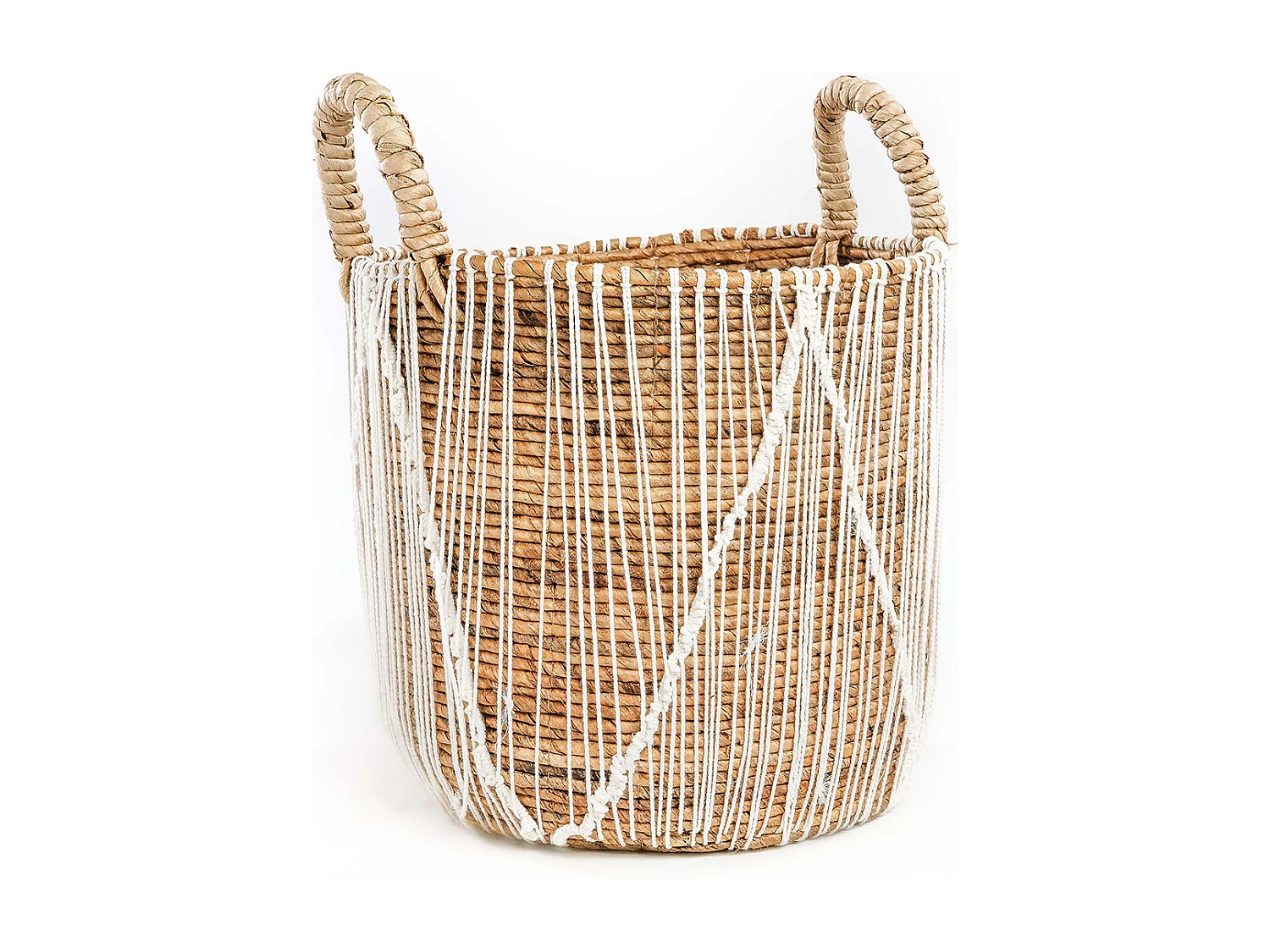 Le Panier Macramé à Couture Droite - L