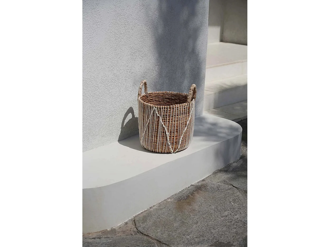 Le Panier Macramé à Couture Droite - L