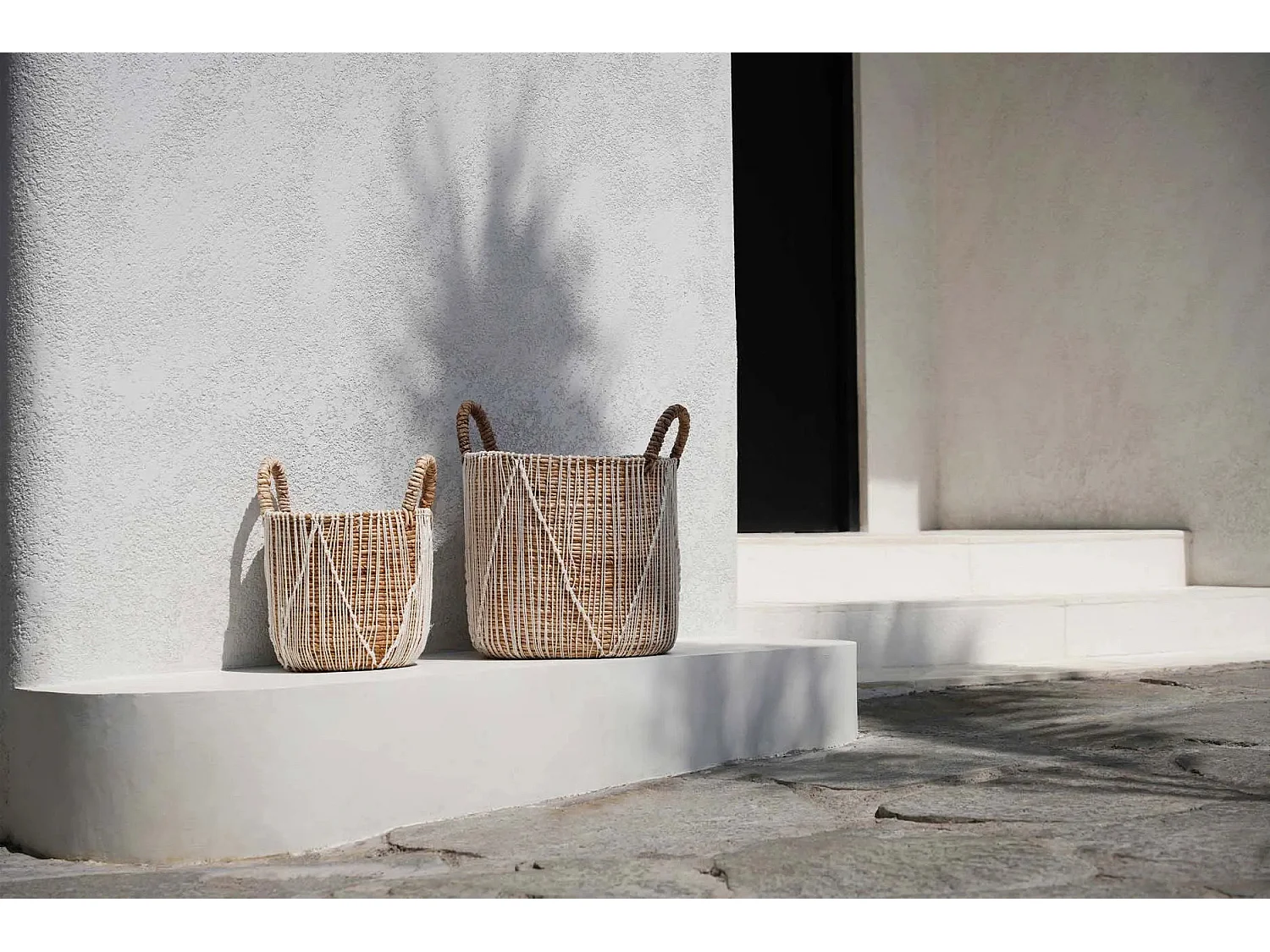 Le Panier Macramé à Couture Droite - L