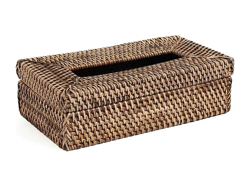 Scatola di Carta Igienica Rattan Classic - Naturale Marrone