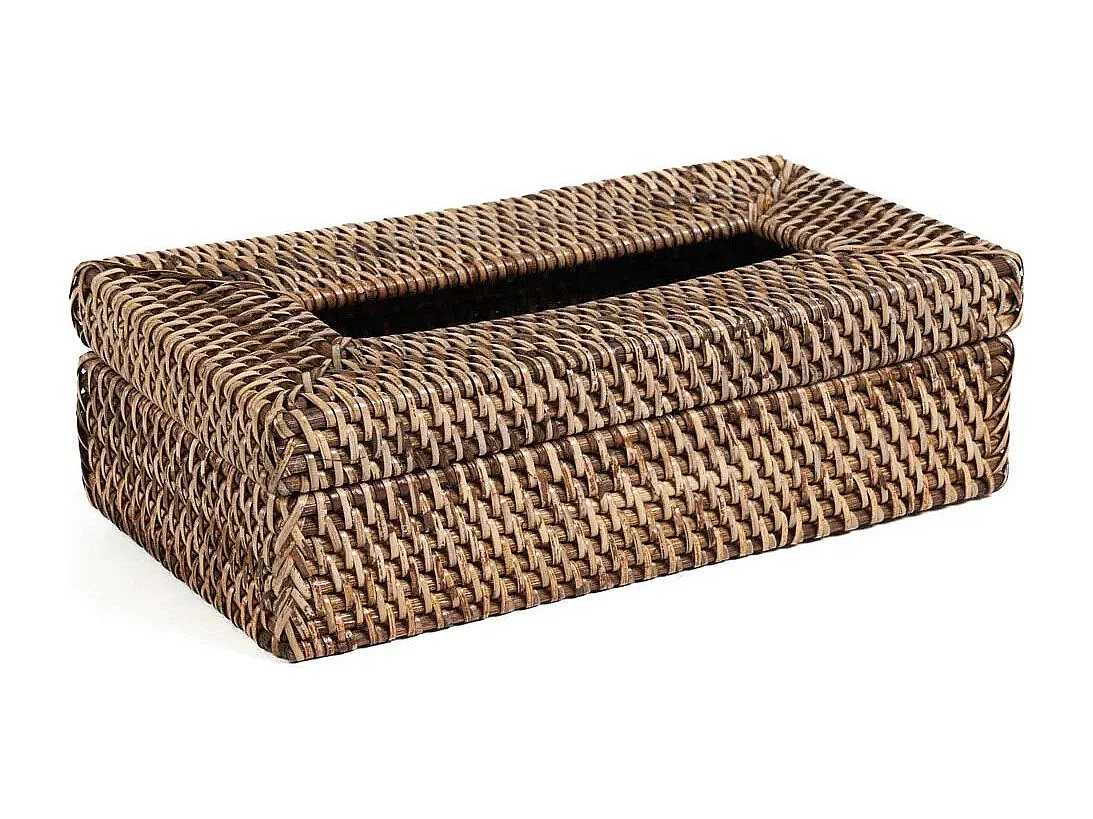 Scatola di Carta Igienica Rattan Classic - Naturale Marrone
