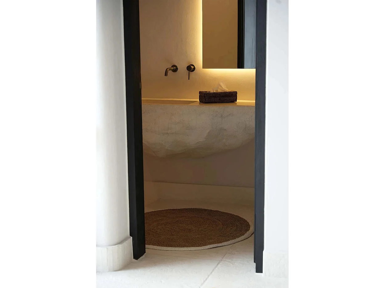 Scatola di Carta Igienica Rattan Classic - Naturale Marrone