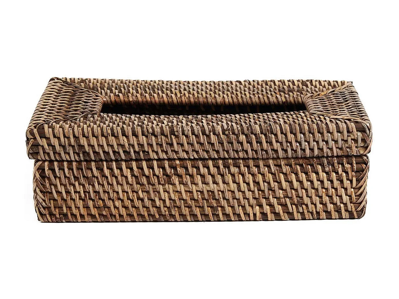 Caja De Pañuelos Rattan Classic - Marrón Natural
