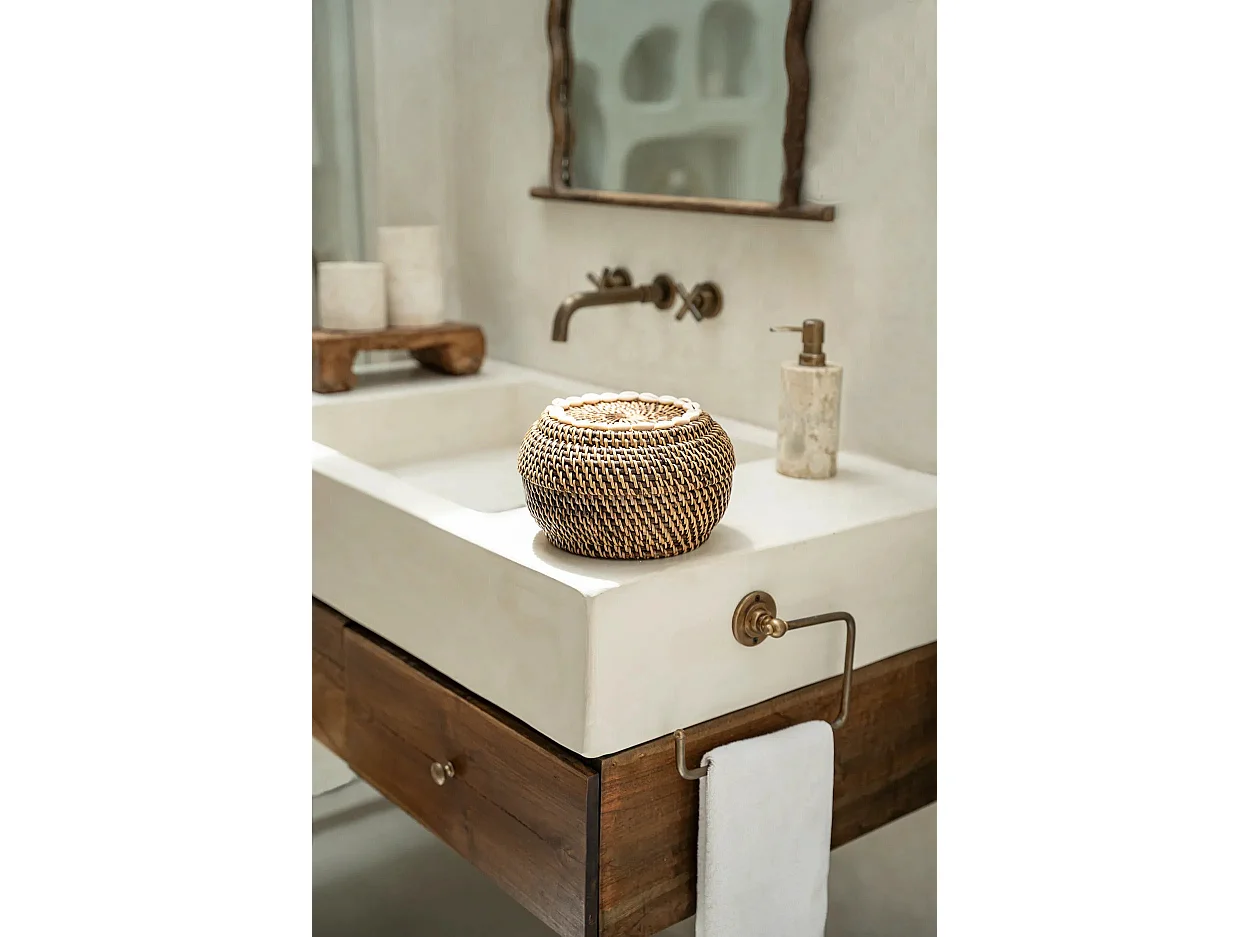 Le Panier Colonial Peek-a-Boo - Brun Naturel - S