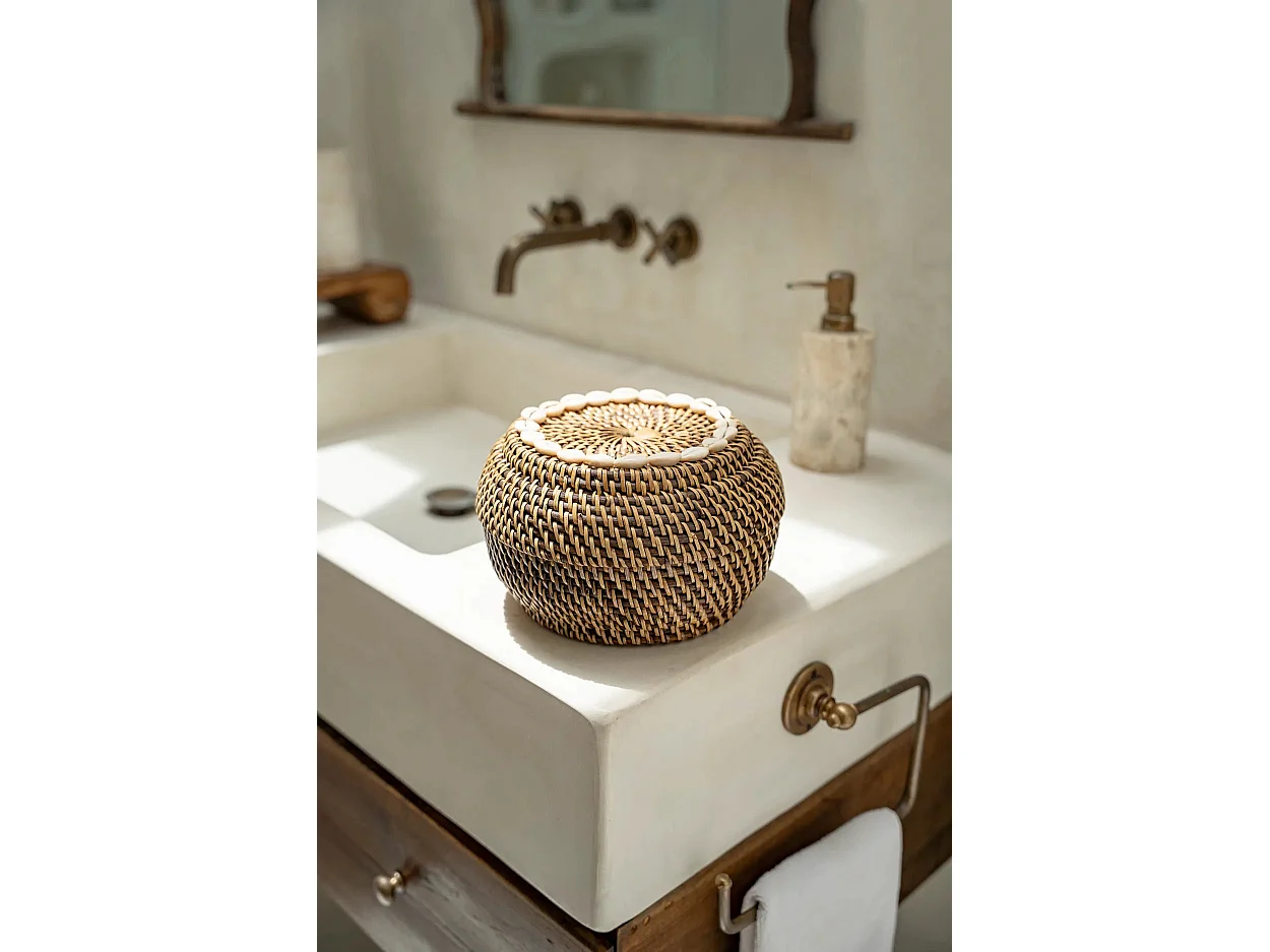 Le Panier Colonial Peek-a-Boo - Brun Naturel - S