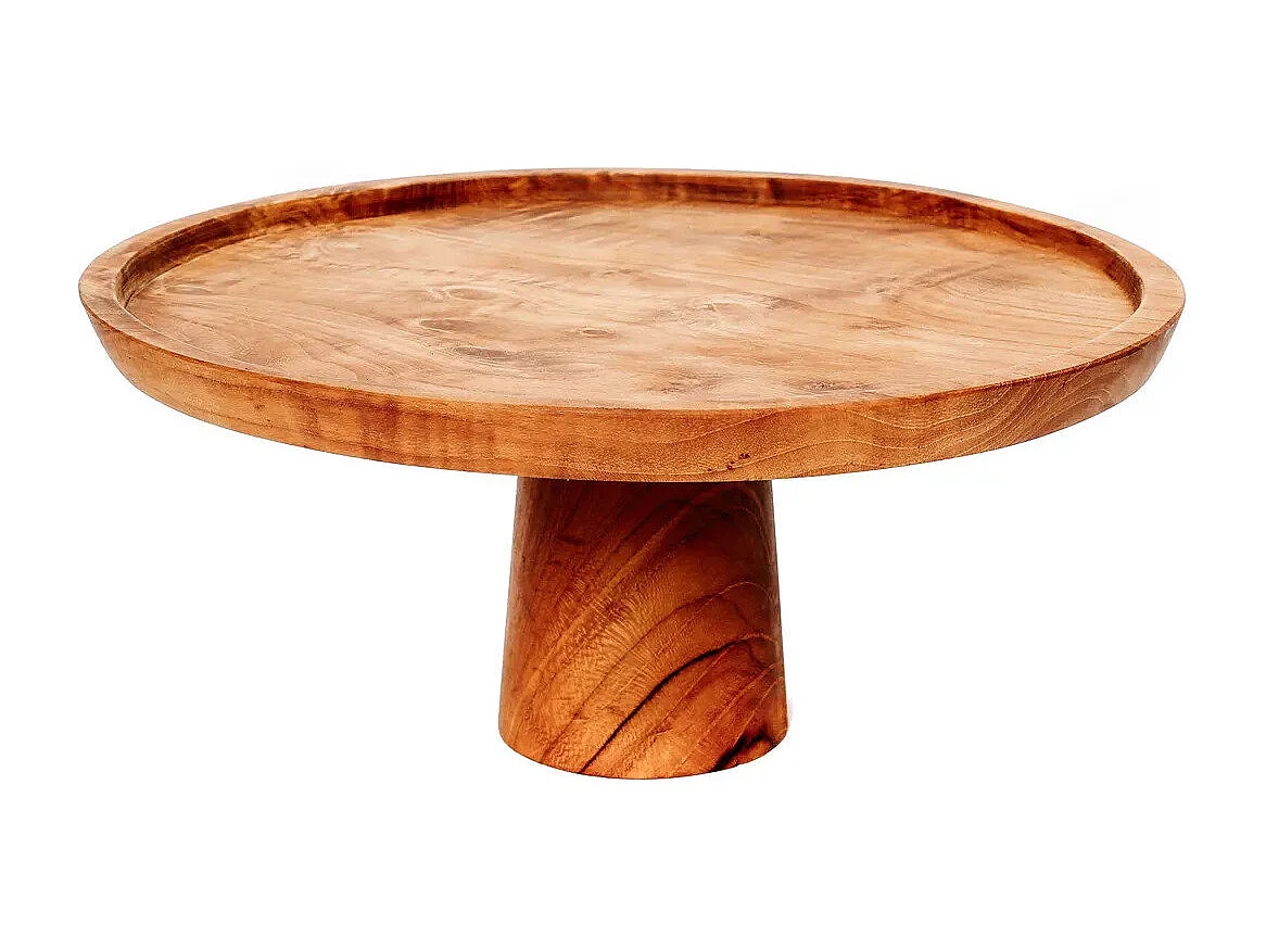 Il Piatto Da Torta In Radice Di Teak - L