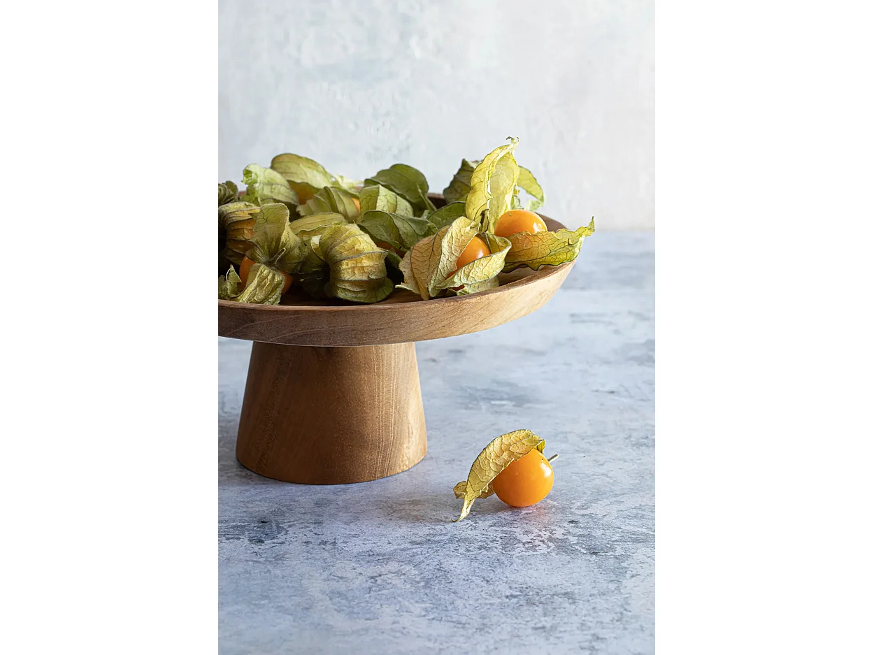 Il Piatto Da Torta In Radice Di Teak - L