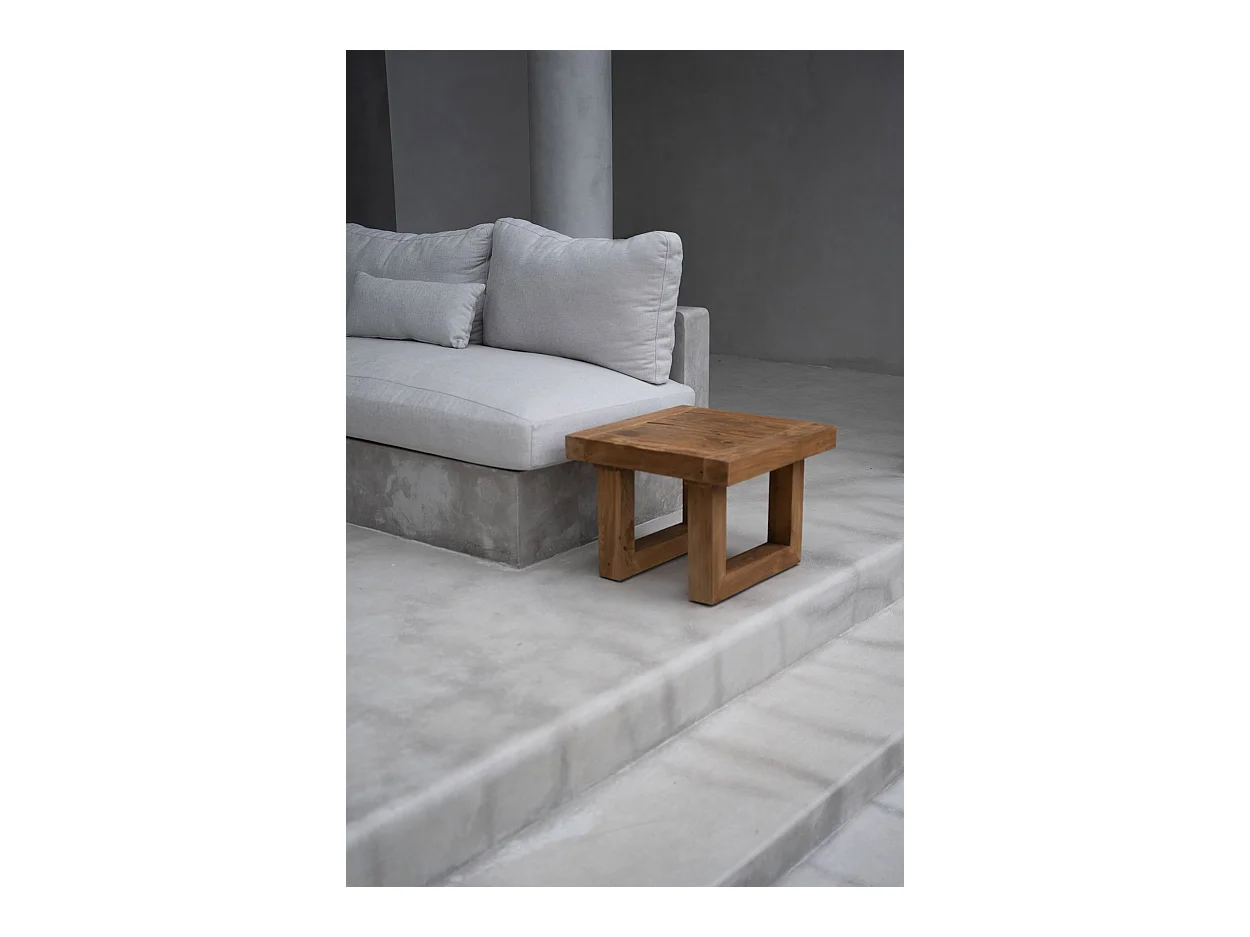 De Reclaimed Teak Bijzettafel - Naturel