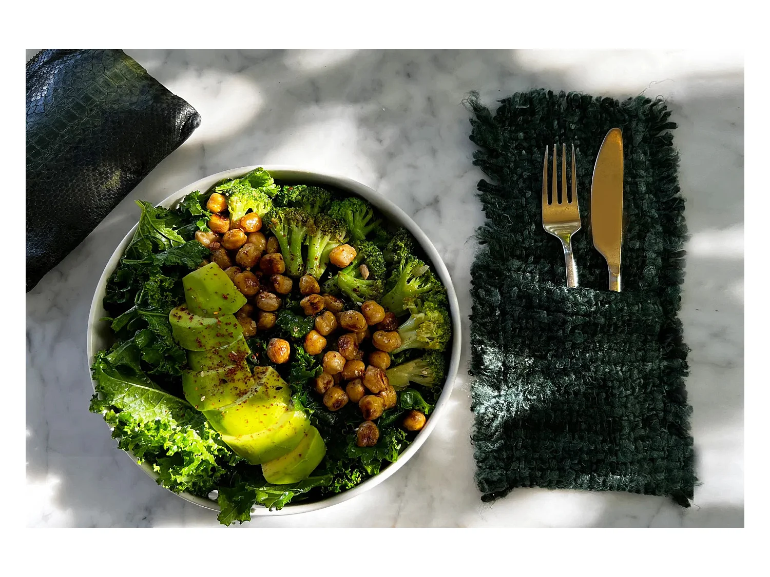 Het Oh My Gee Bestekzakje - Donkergroen - Set van 4