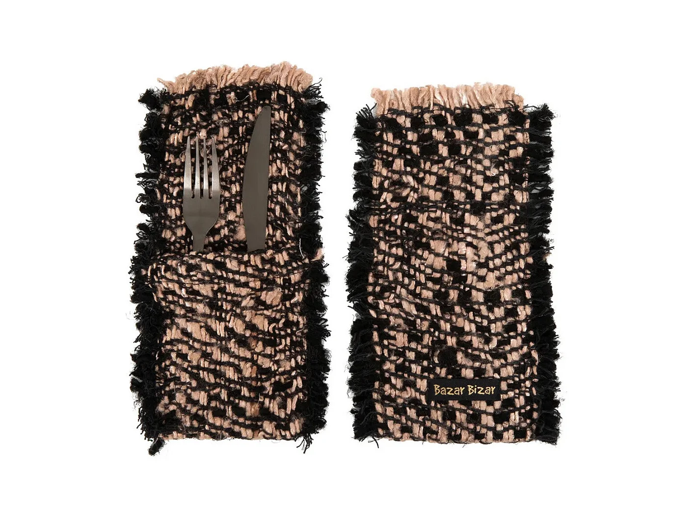 El Porta Cubiertos Oh My Gee - Negro Cobre - Juego De 4