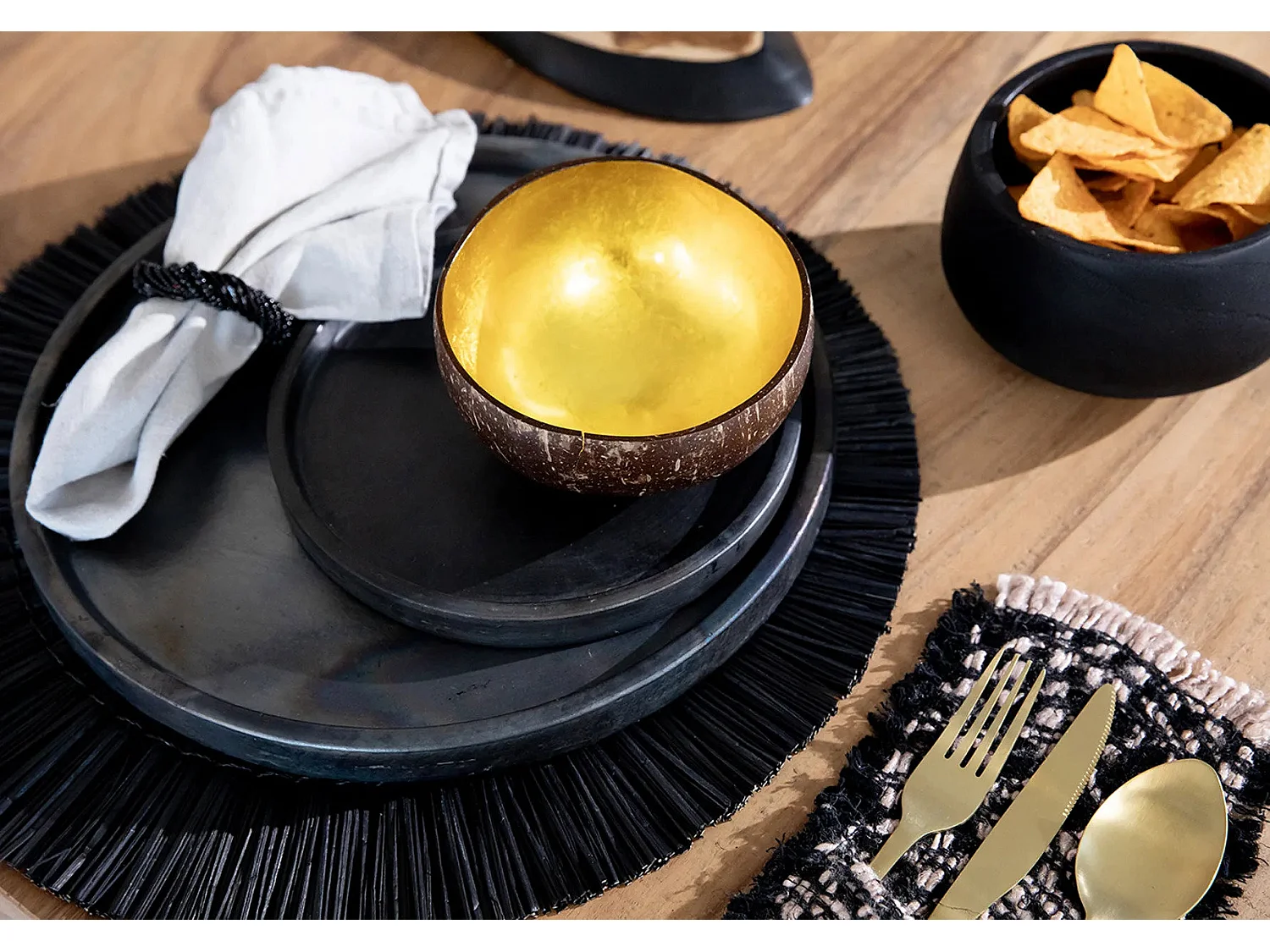 Le Porte-Couverts Oh My Gee - Noir Cuivre - Lot De 4