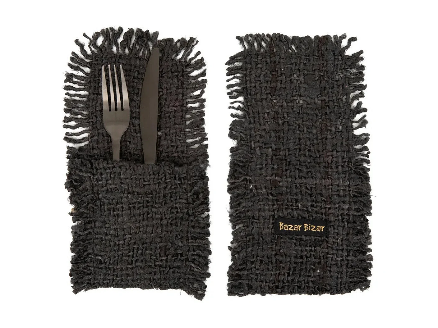 El Porta Cubiertos Oh My Gee - Negro Marino - Juego De 4