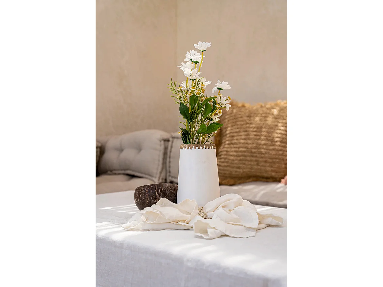 Le Vase Sneaky - Blanc Naturel - M