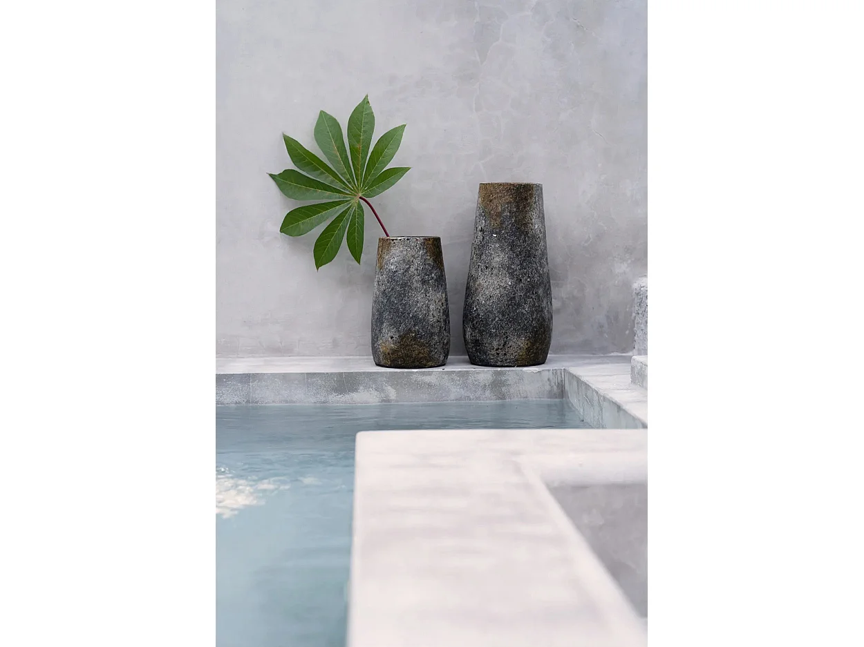 Die Spooky Vase - Antik Grau - S