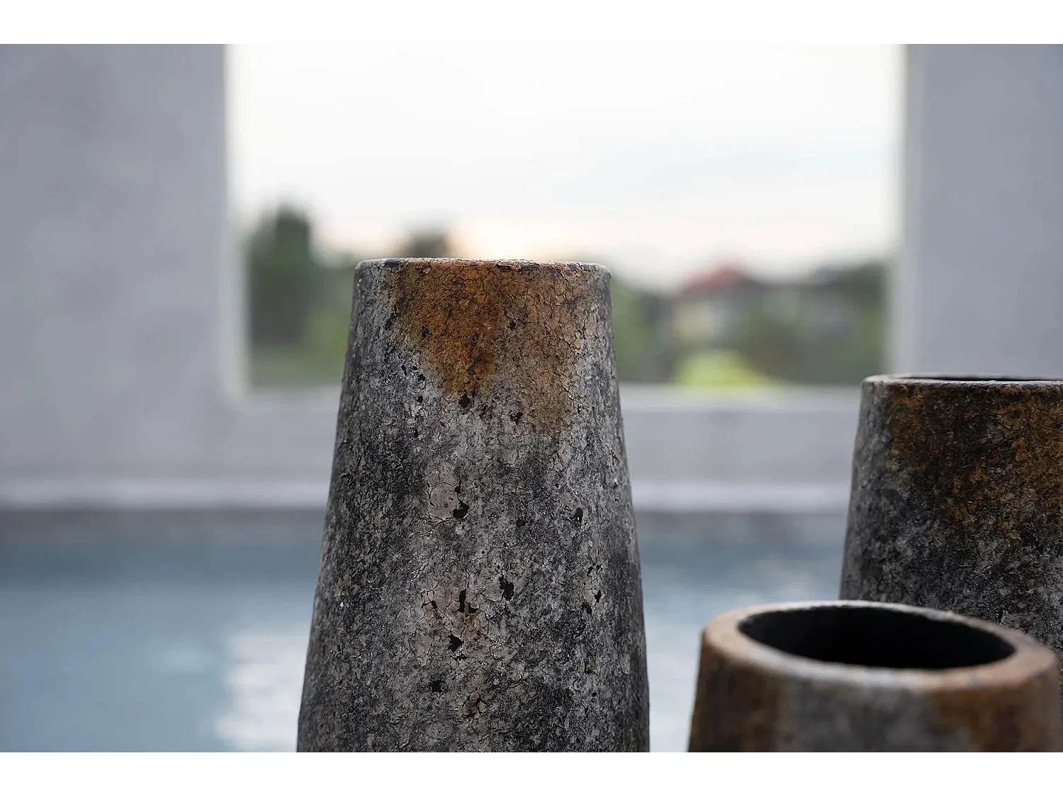 Die Spooky Vase - Antik Grau - S