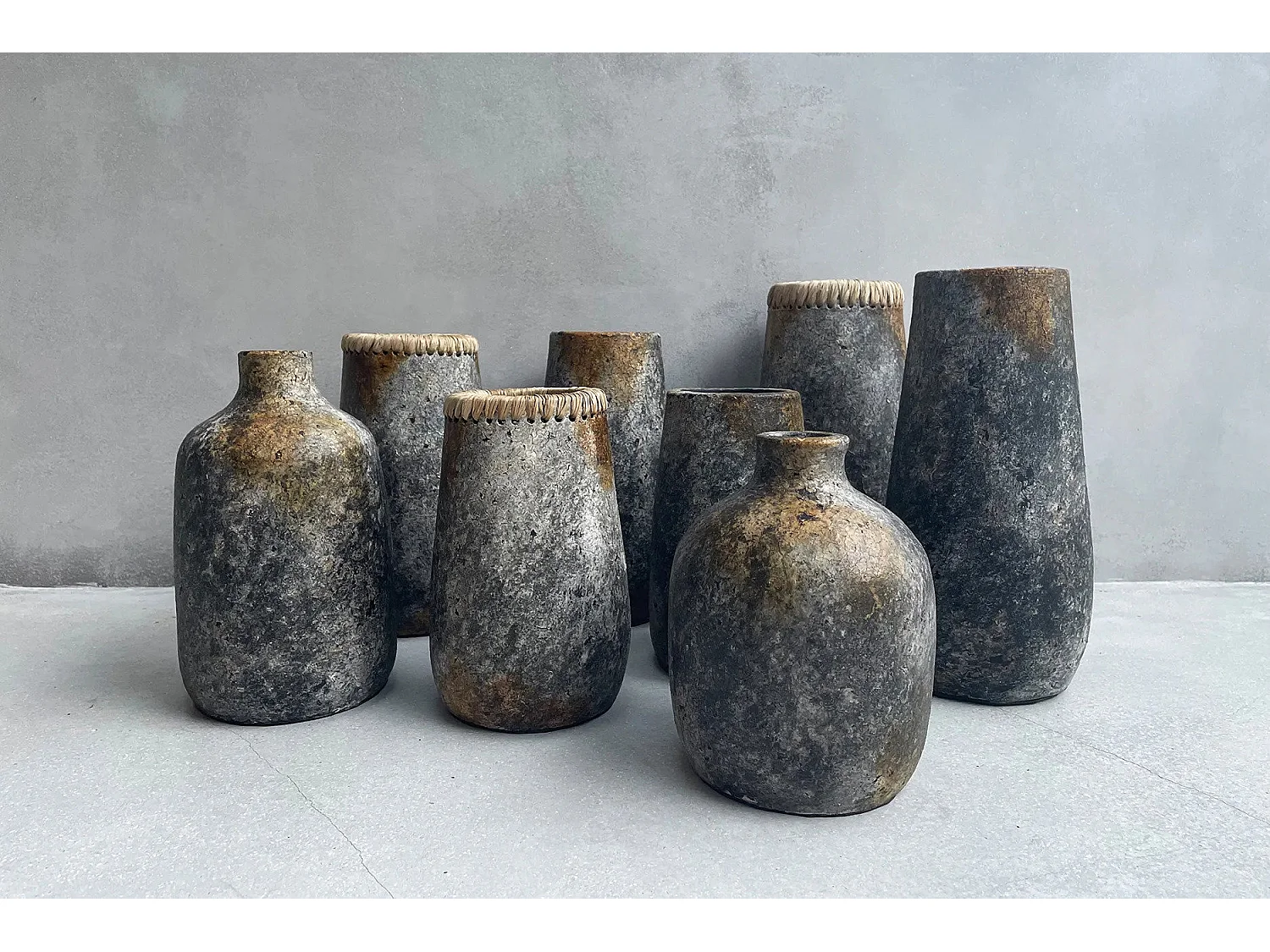 Le Vase Spooky - Gris Antique - S