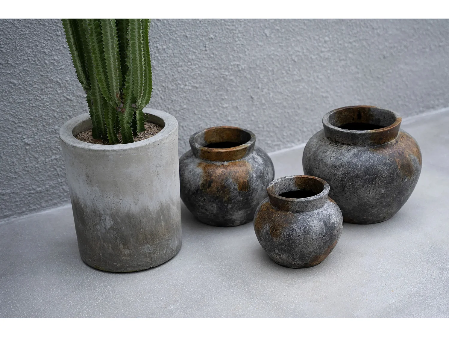 Die Funky Vase - Antik Grau - S