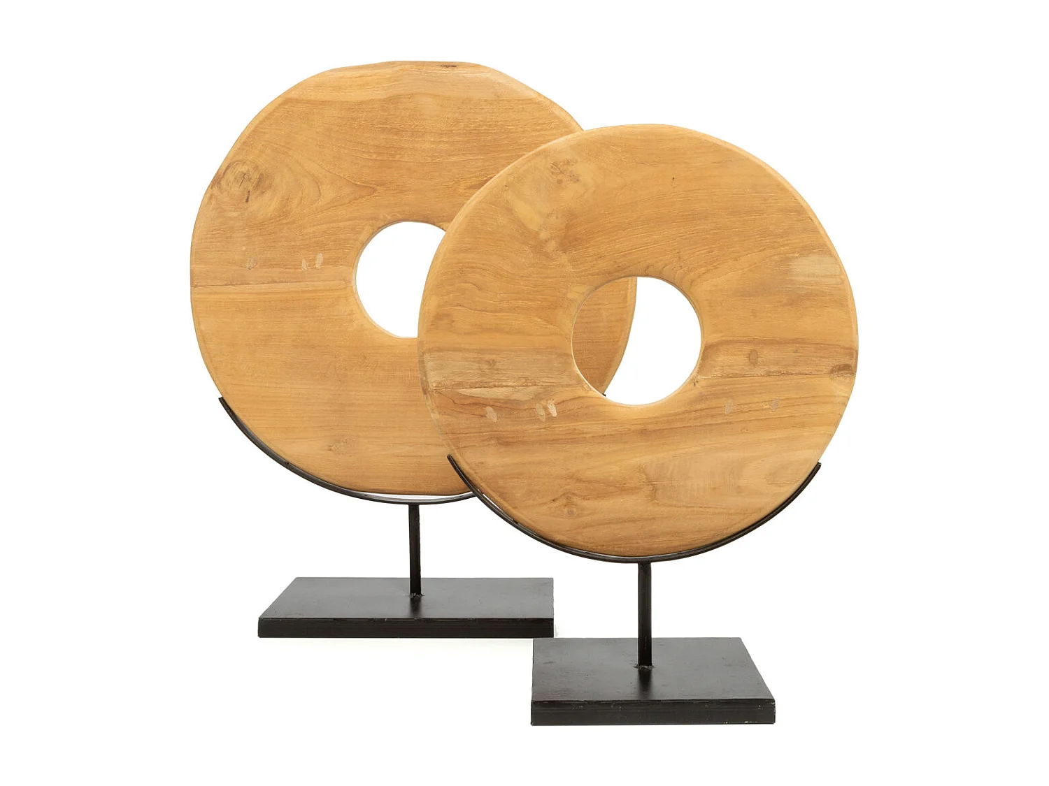 Le Disque En Teck Sur Pied - M