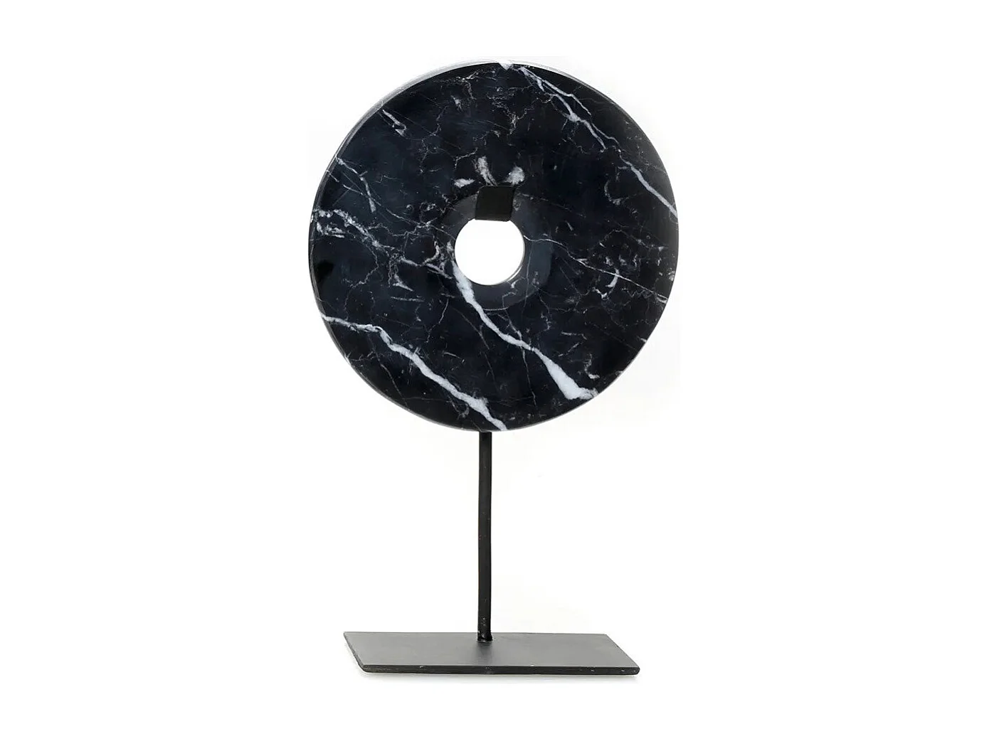 De Marmeren Disc Op Stand - Zwart - M