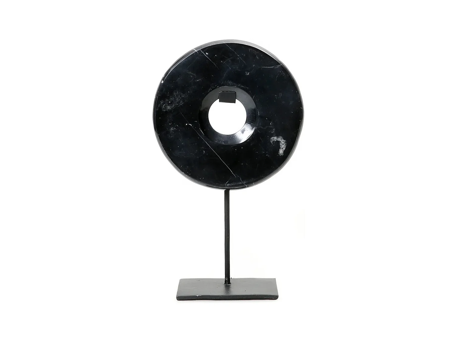 El Disco de Mármol Sobre Pedestal - Negro - M