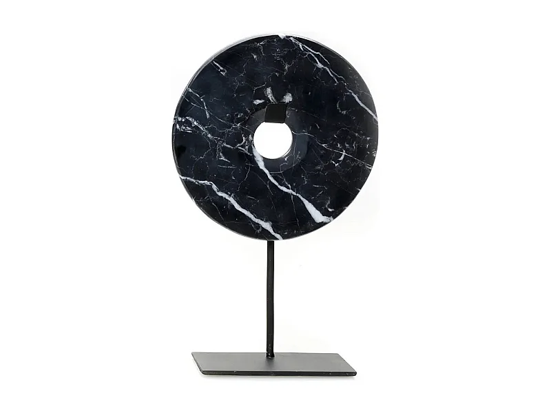 El Disco de Mármol Sobre Pedestal - Negro - M