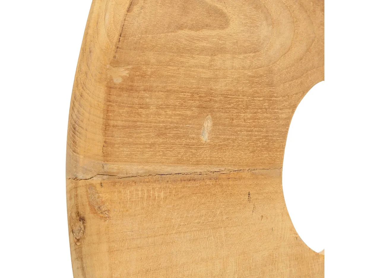 Le Grand Disque En Teck Sur Support