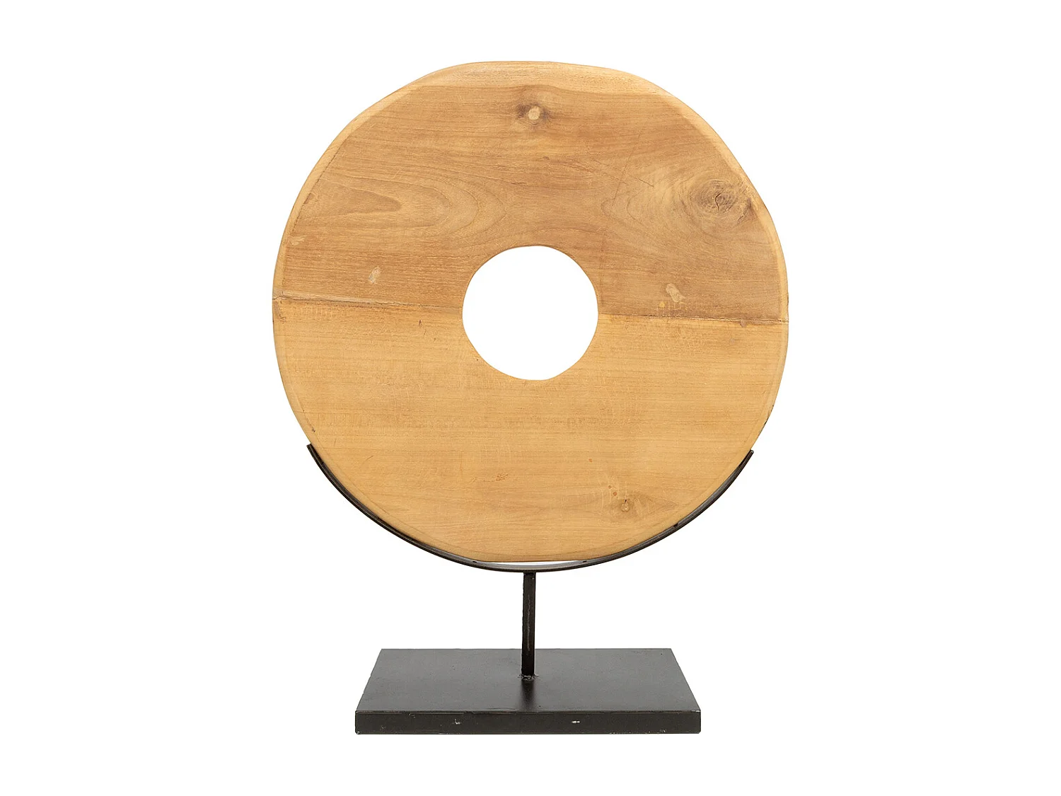 Die Große Teakscheibe Auf Ständer