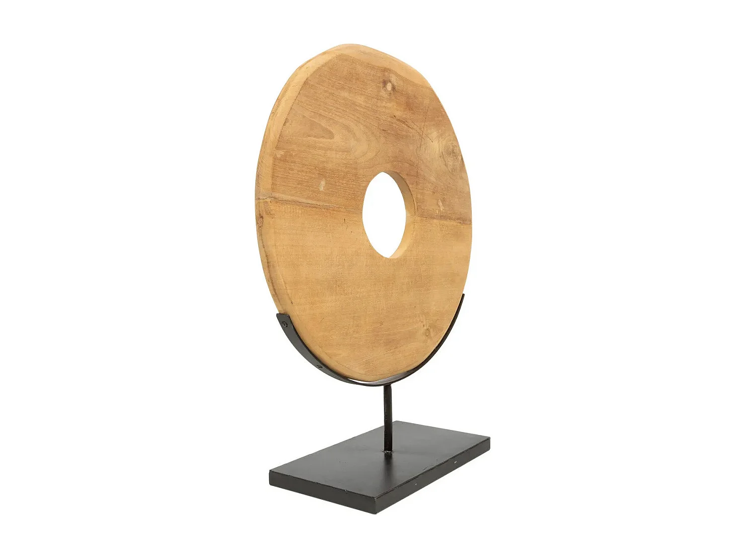 Die Große Teakscheibe Auf Ständer