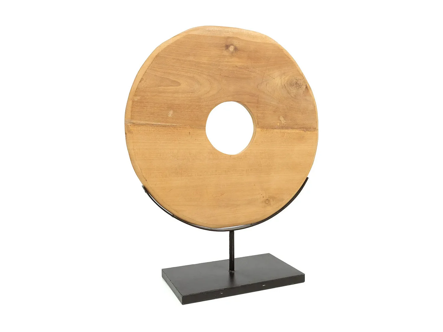 Die Große Teakscheibe Auf Ständer