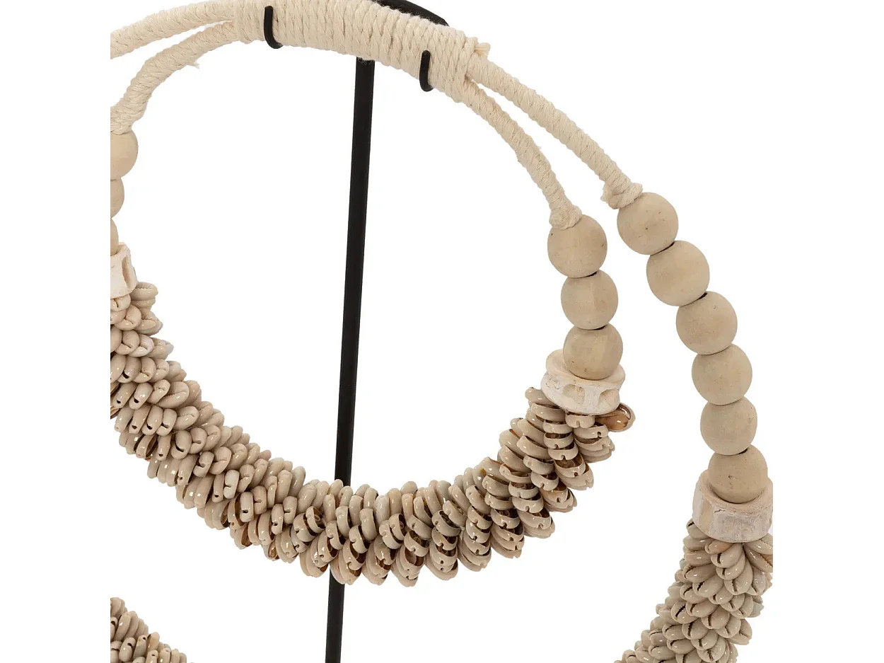 Collana Doppia con Conchiglie su Supporto - Naturale