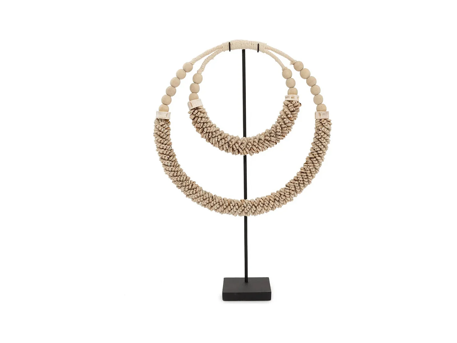 Collier À Double Coquillage Sur Pied - Naturel