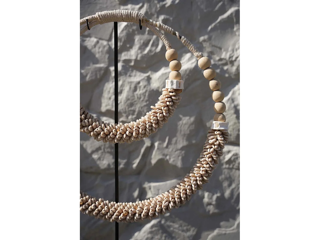 Collier À Double Coquillage Sur Pied - Naturel