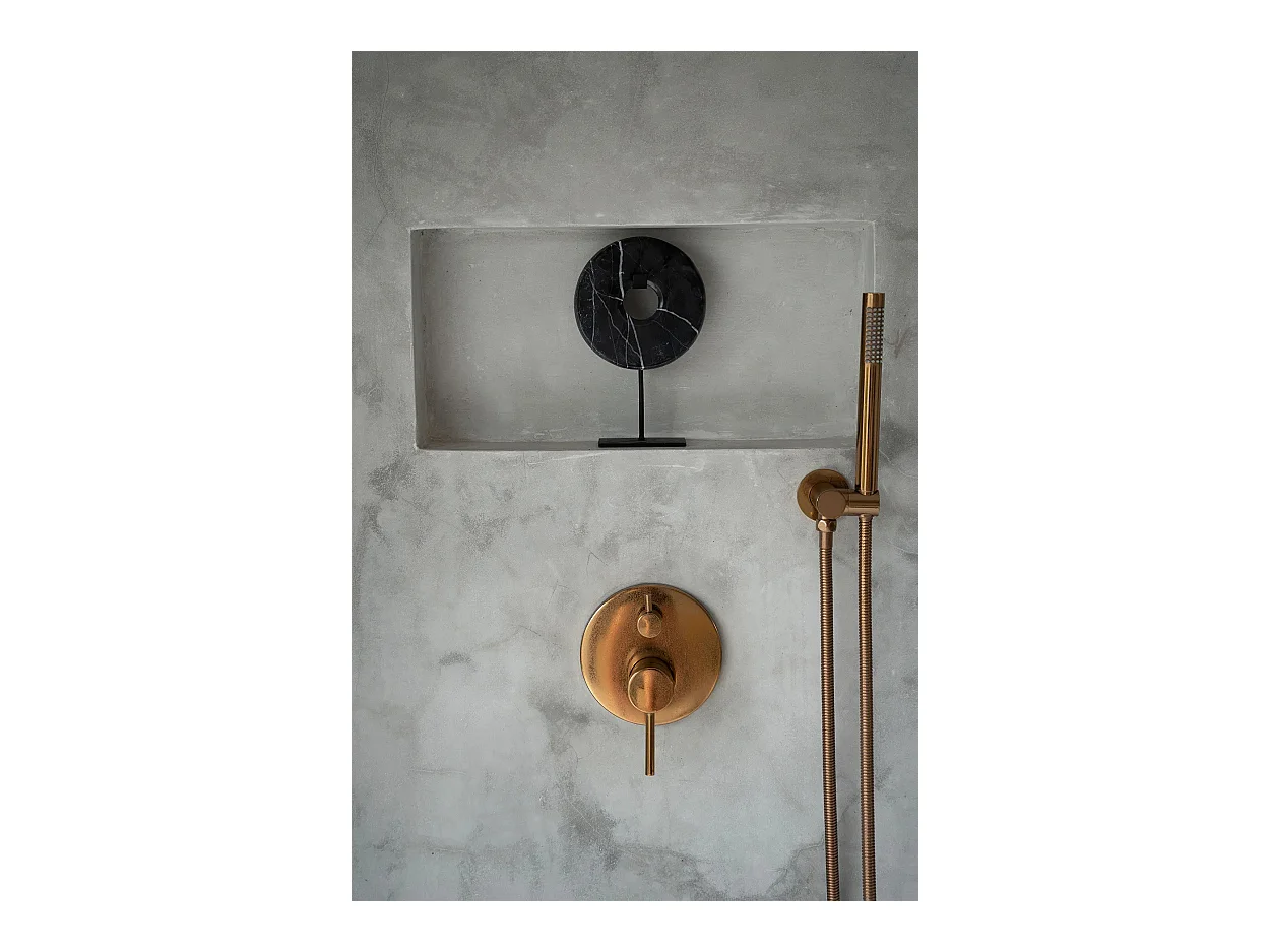 Le Disque en Marbre sur Support - Noir - S