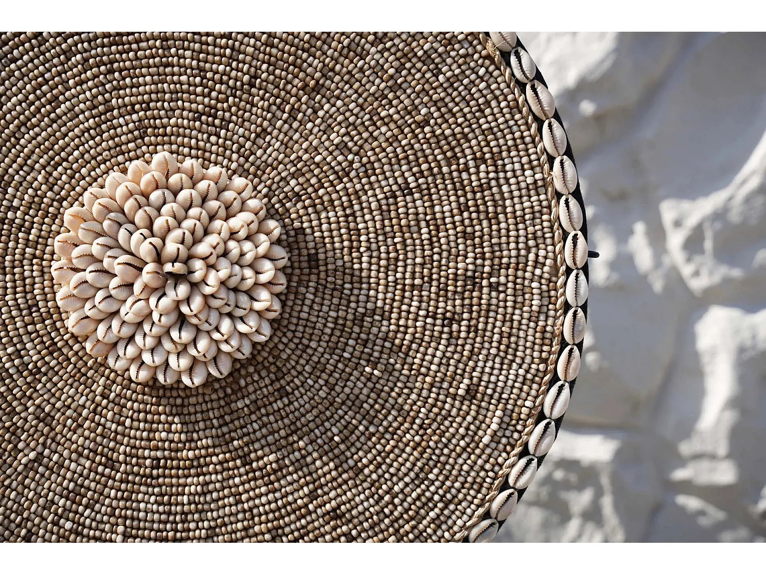 La Coquille Guadeloupe sur Support - Blanc Naturel