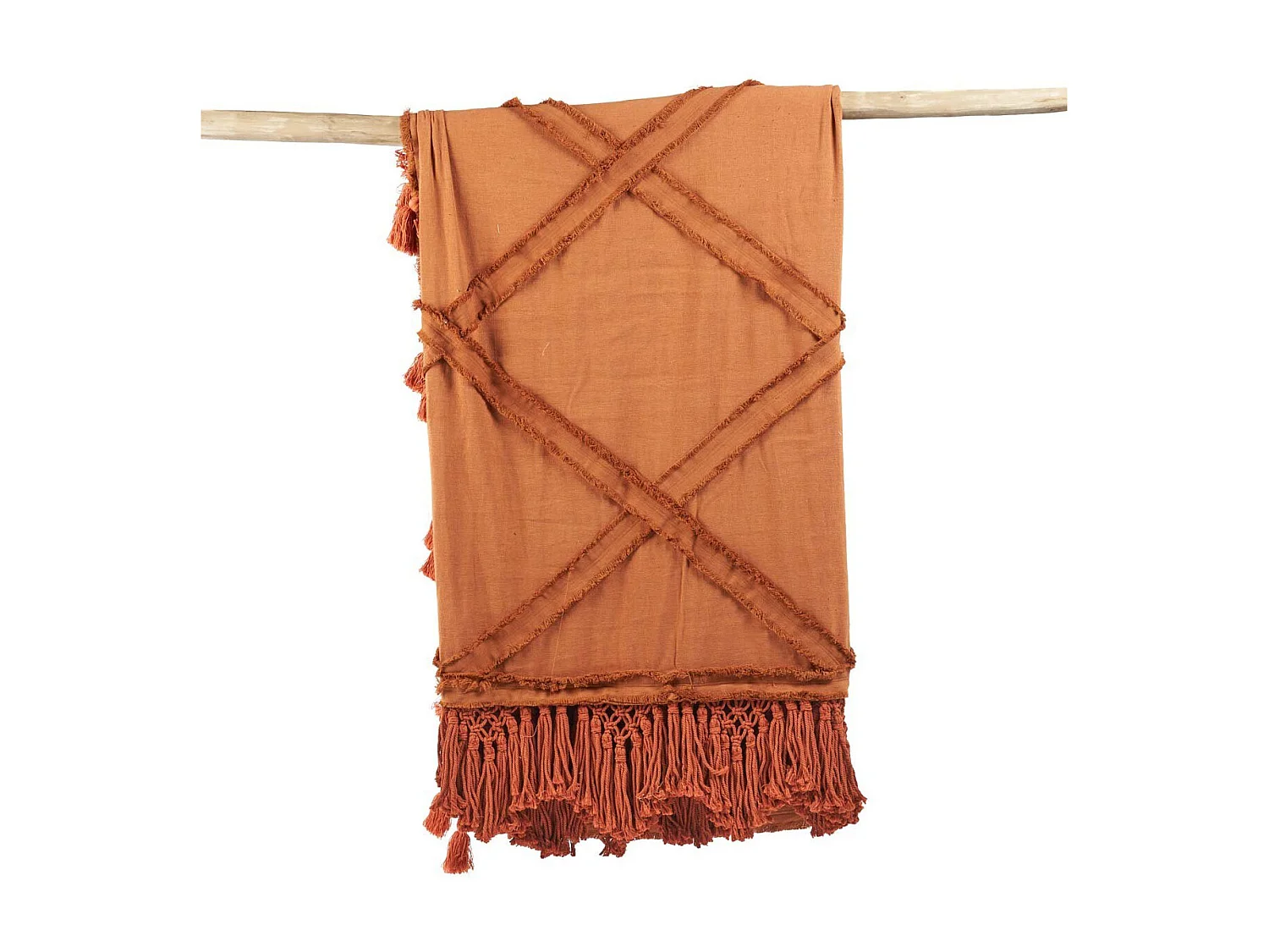 Der Berber Bettüberwurf - Terrakotta