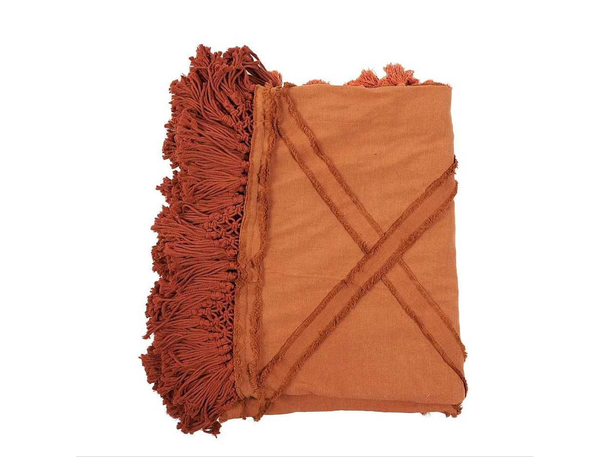 Der Berber Bettüberwurf - Terrakotta