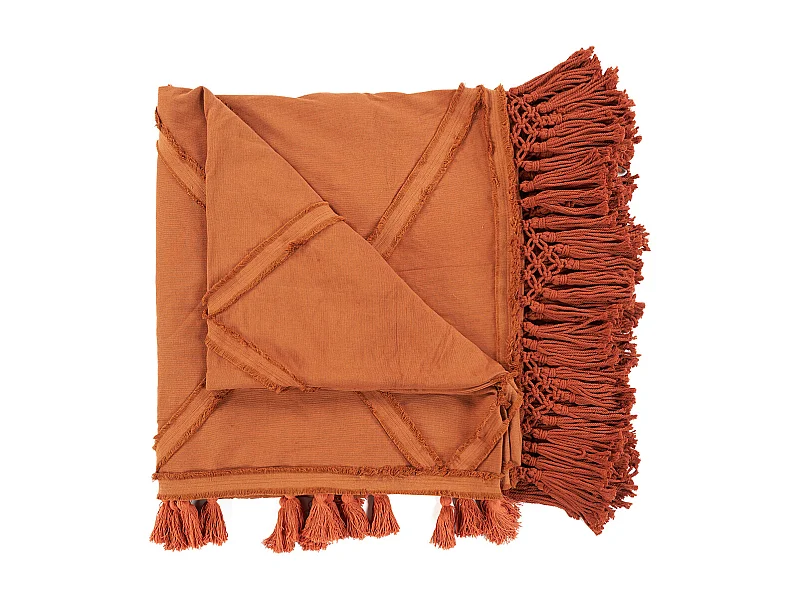 Der Berber Bettüberwurf - Terrakotta